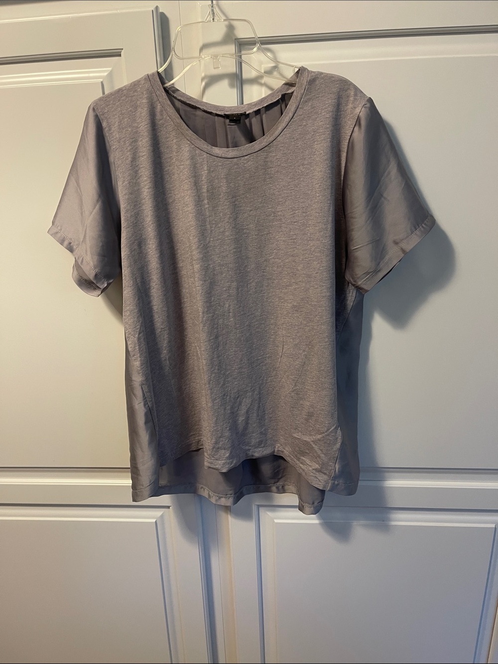 J. Crew Layered Light Gray Short-Sleeve Tee